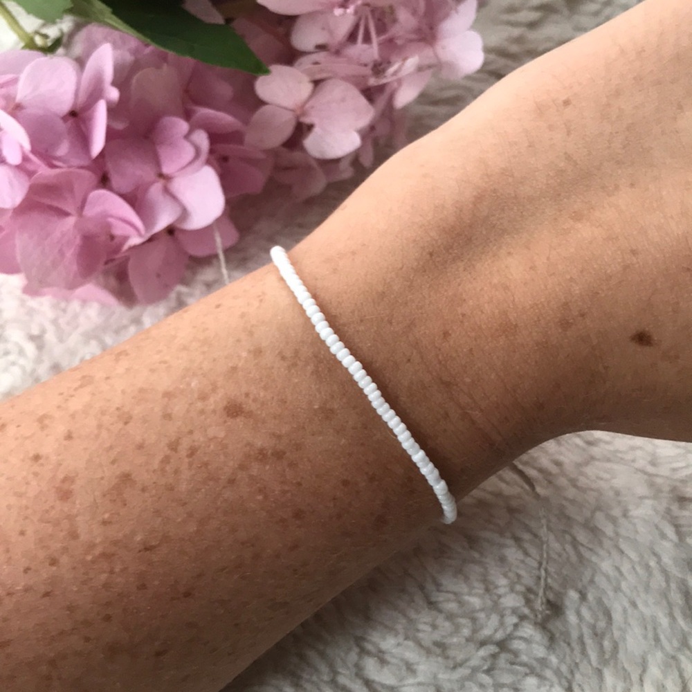 White Beaded Pura Vida Bracelet